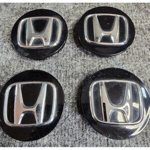 (4) Honda OEM Black Plastic 2 3/4" 2.75" Wheel Center Cap Hub Dust PS+PPE #89